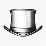 faded black top hat image